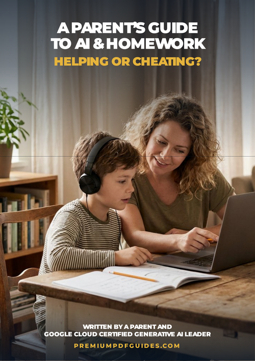 Cover of AI & Homework, a parent's guide to helping without cheating
