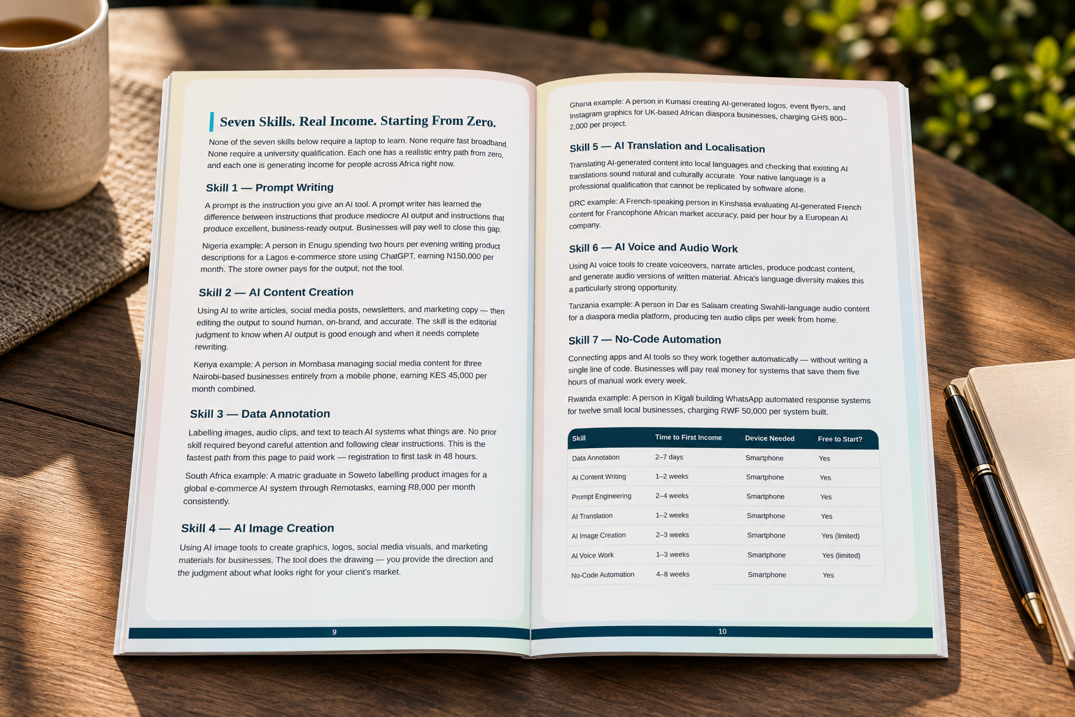 Sample page one from Make Money With AI in Africa