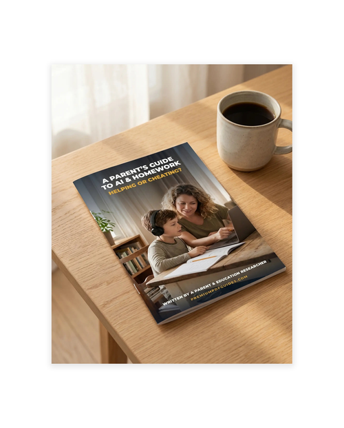 3D mockup of the AI & Homework parent's guide